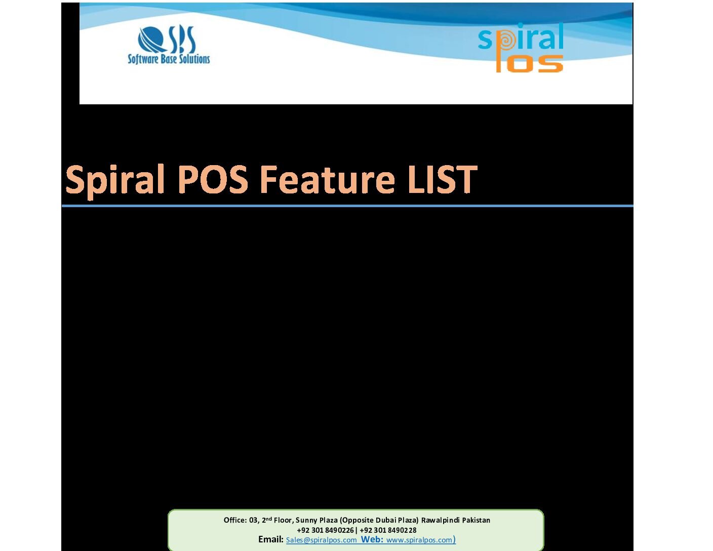 Spiral pos -point of sale software