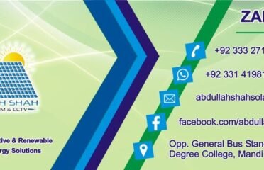 Abdullah Shah Solar System & CCTV