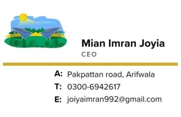 Main Solar Power  arifwala